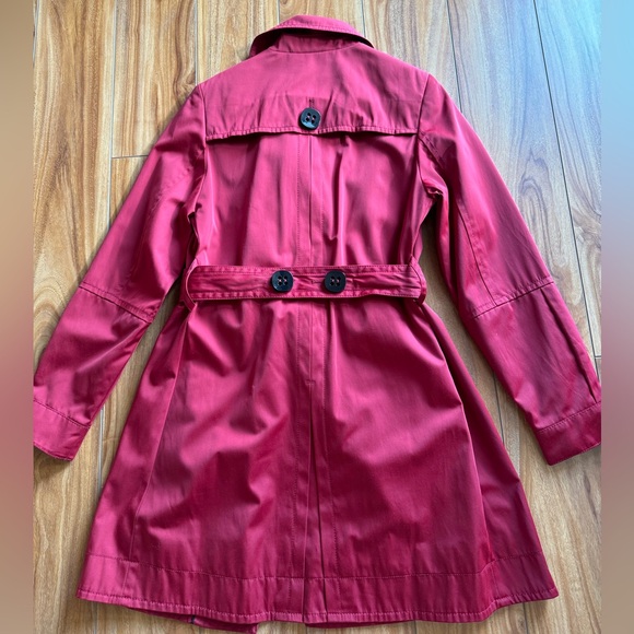 “SOLD” Red Trench Coat with a belt - Picture 2 of 7